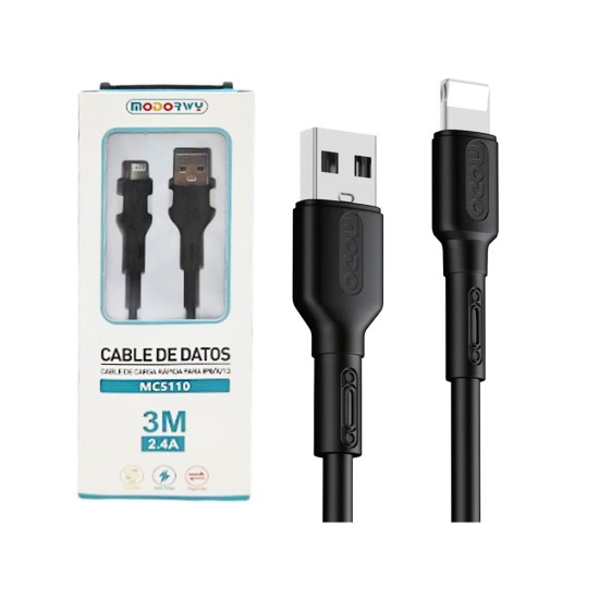 Modorwy Cable MC5110 Lightning 2.4A 3m Black